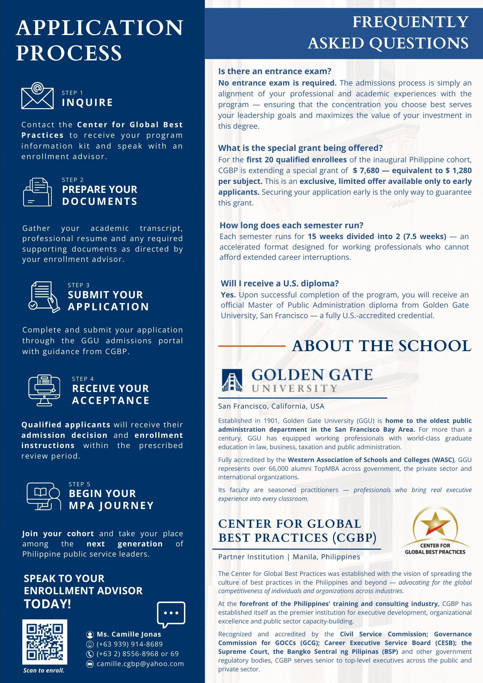 Mpa Course Curriculum Example MPA · Philippine Cohort — Golden Gate University × CGBP